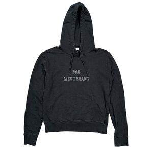 Saint Laurent Paris Bad Lieutenant Black Terry Fleece Slim Hoodie Mens Medium